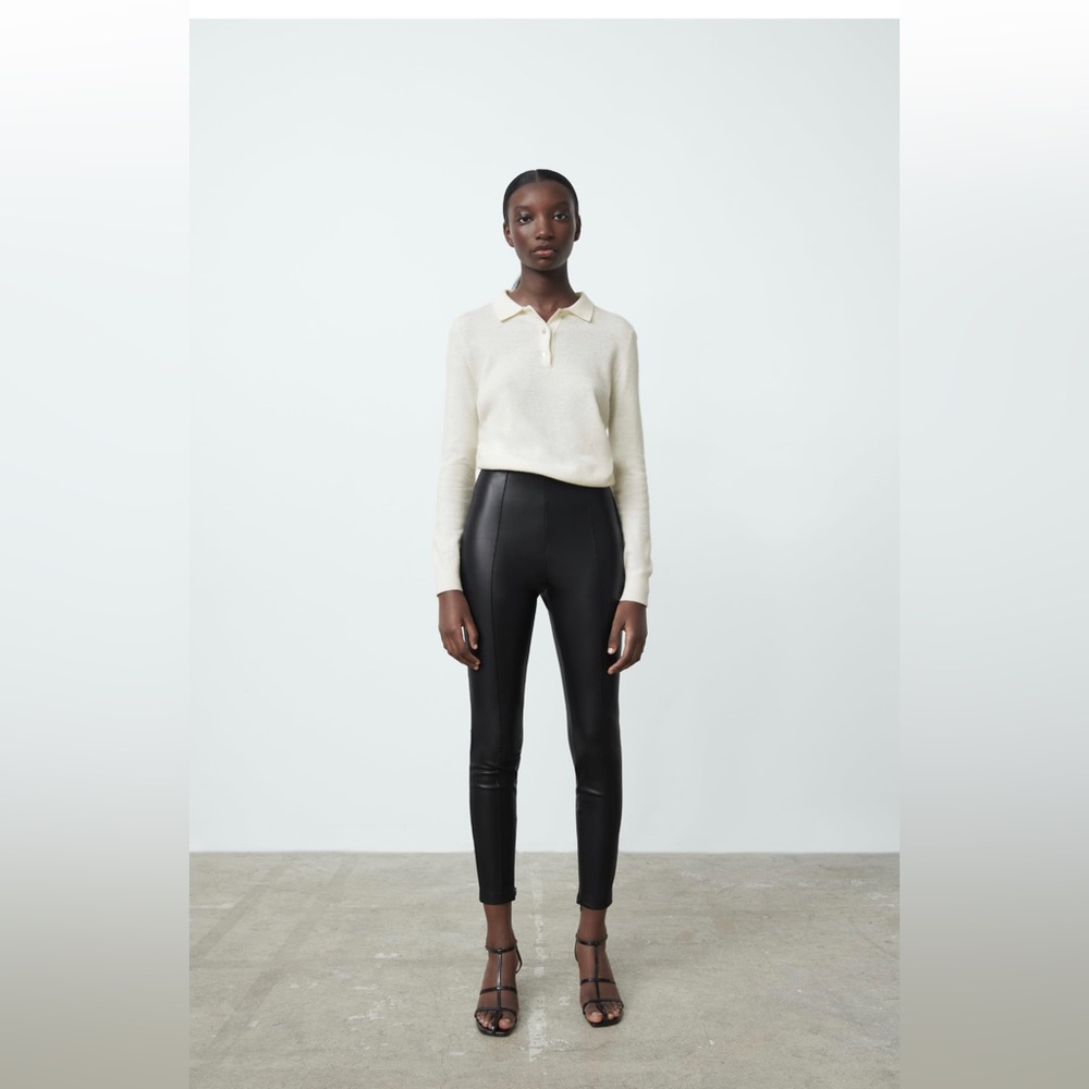 Faux leather leggings